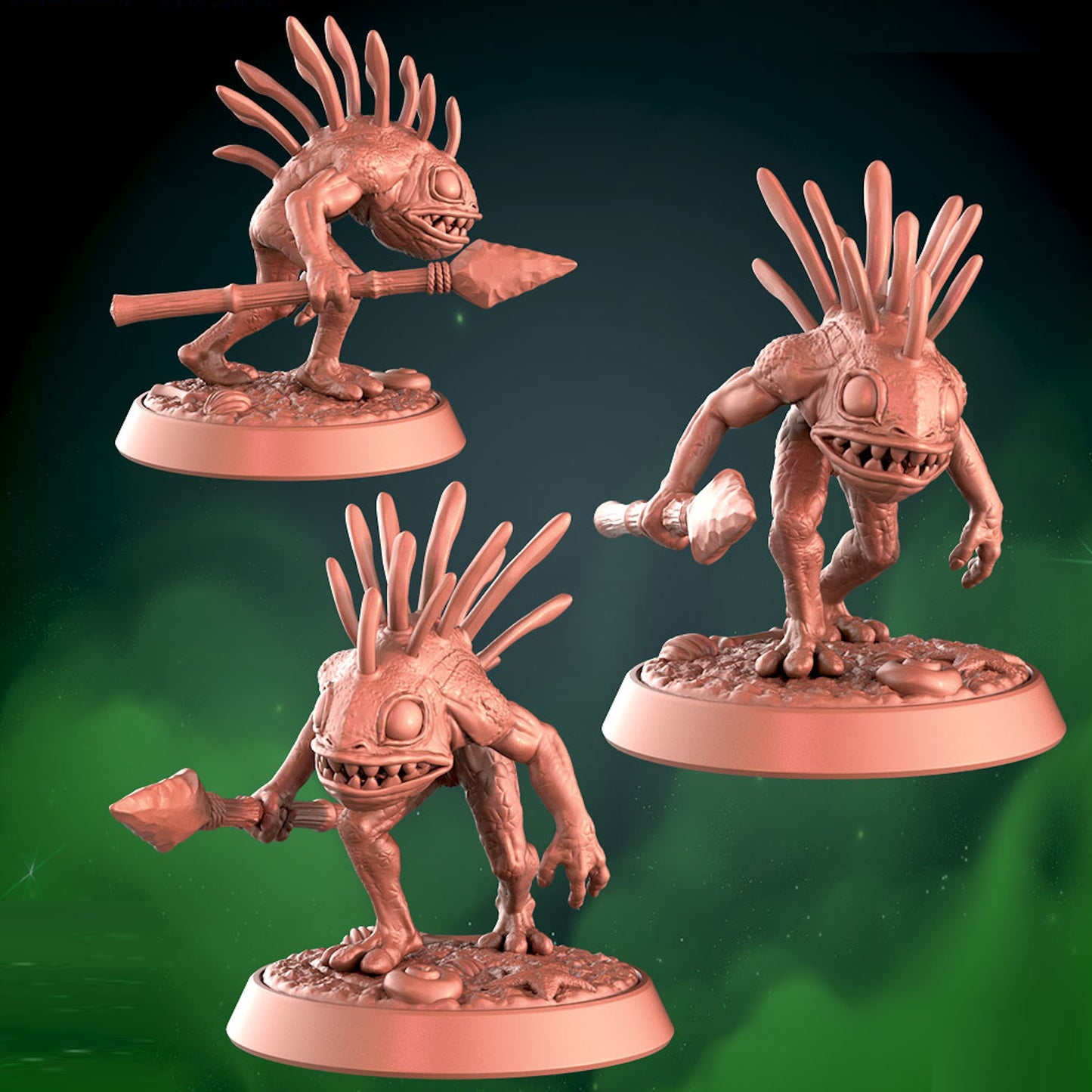 Murloc Spear Walking 25mm Base