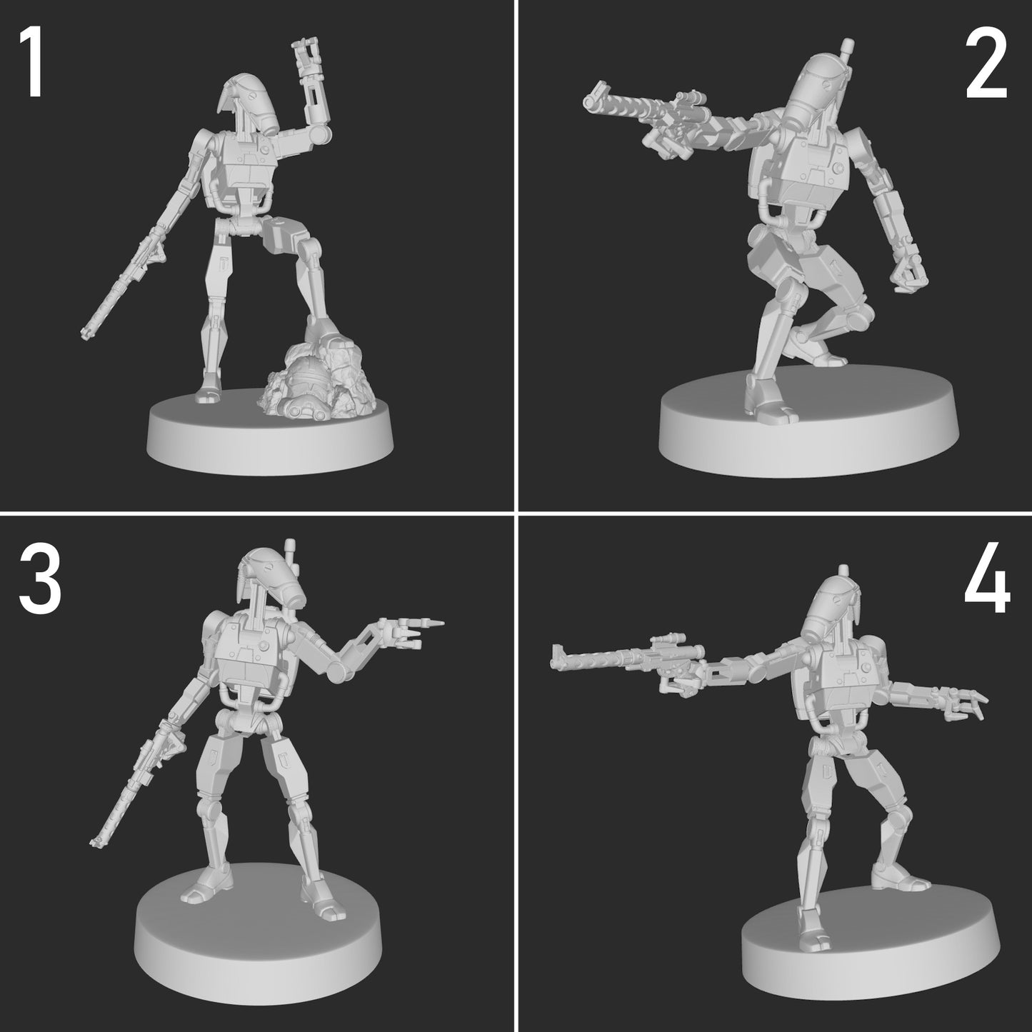 Officer Class Droids - 21 Poses