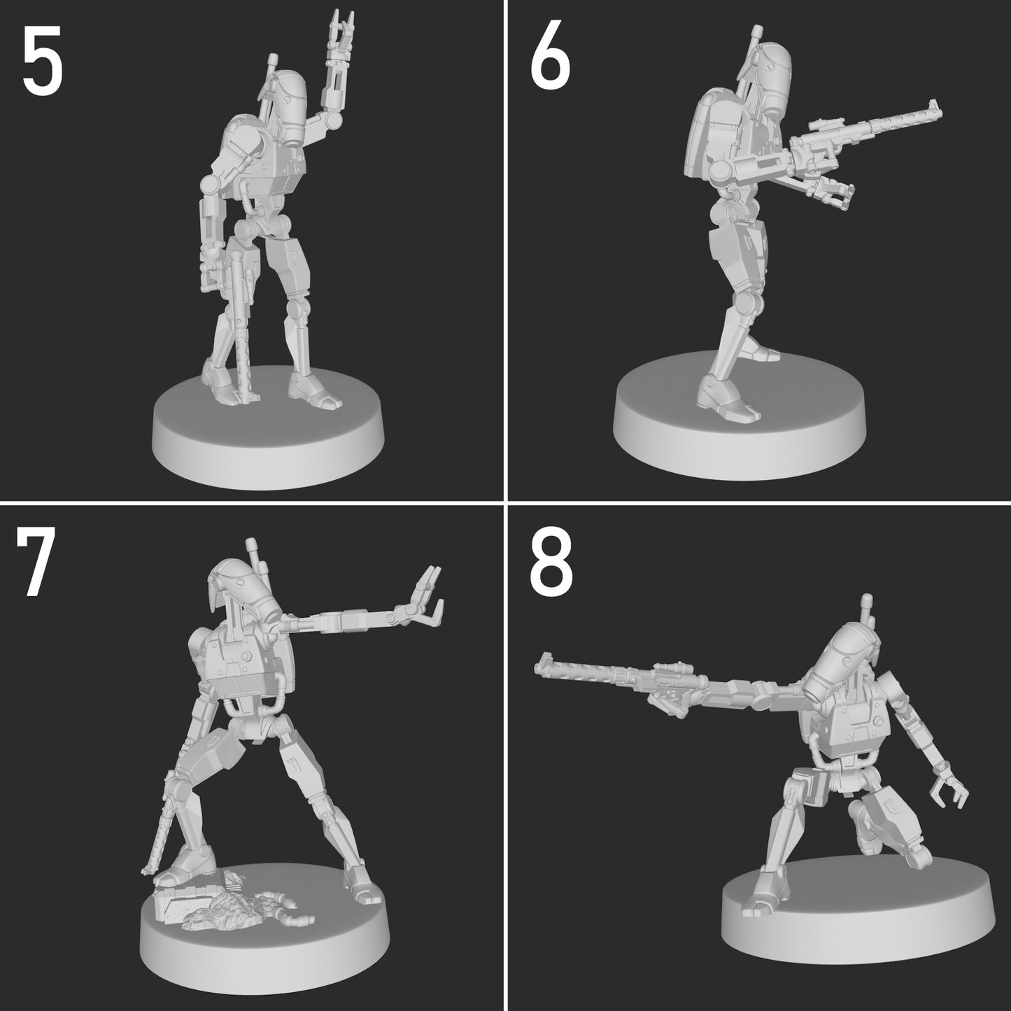 Officer Class Droids - 21 Poses