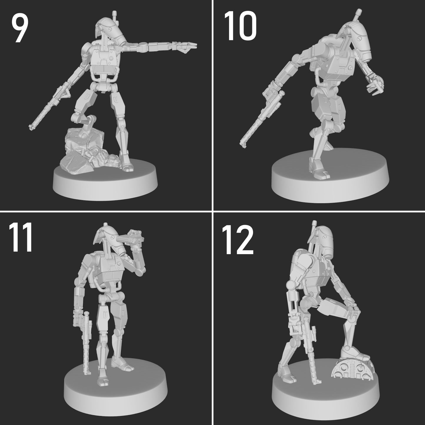 Officer Class Droids - 21 Poses