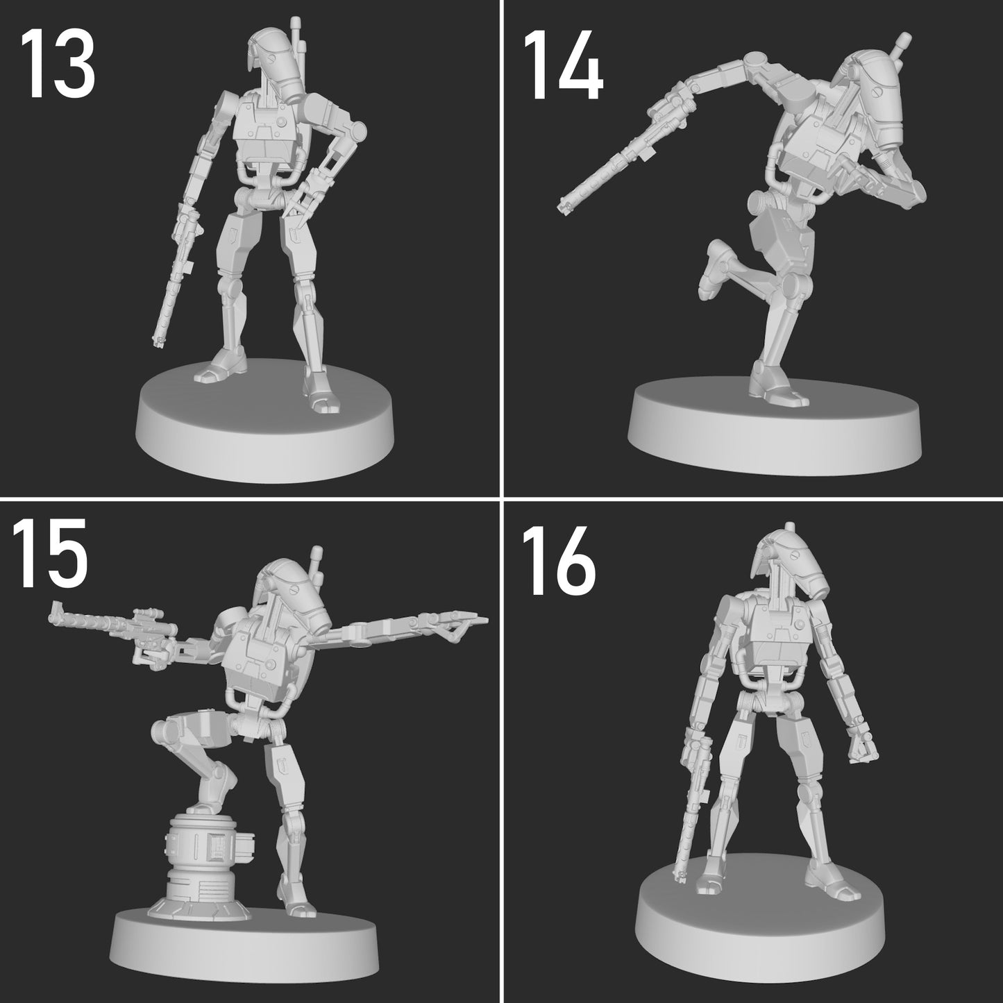 Officer Class Droids - 21 Poses
