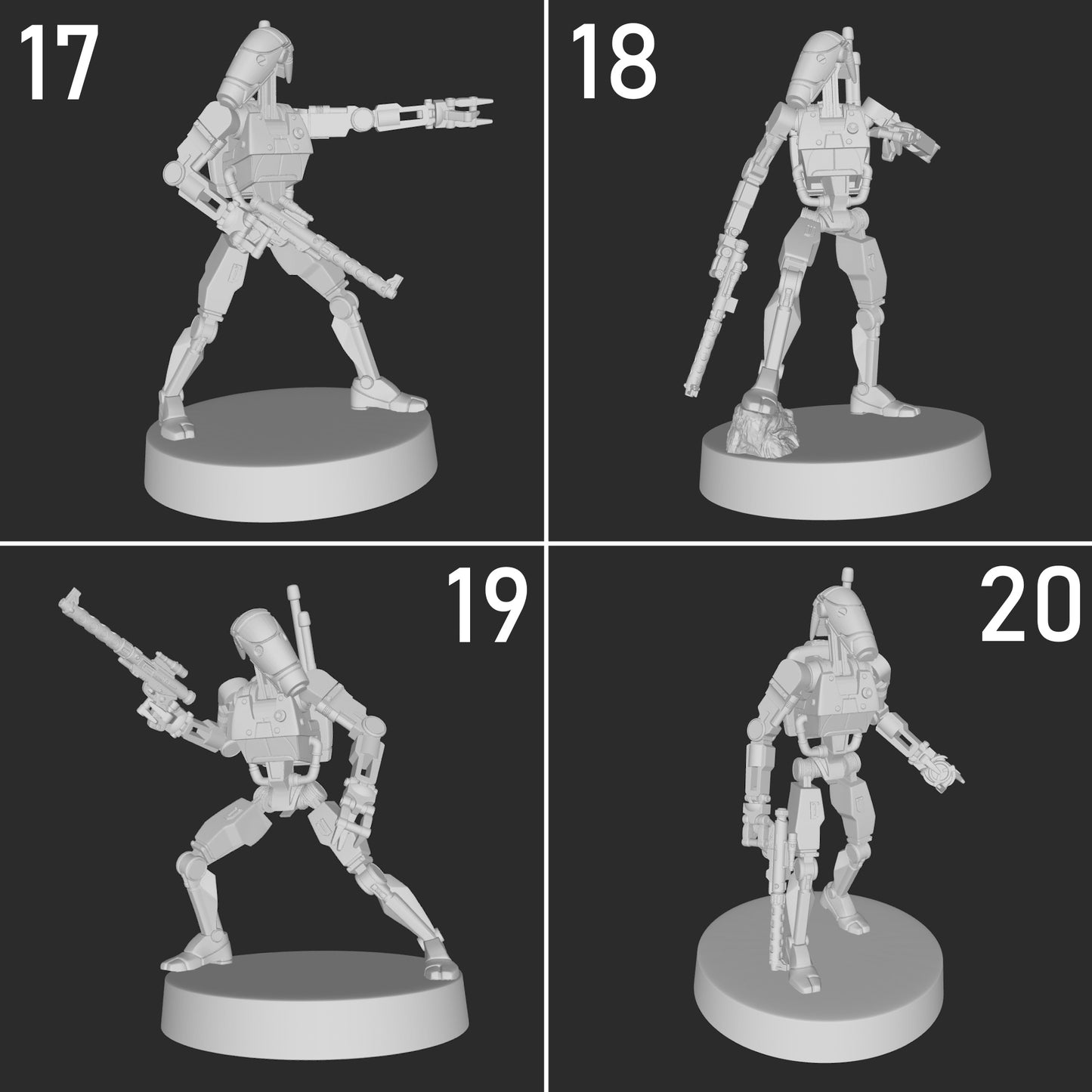 Officer Class Droids - 21 Poses