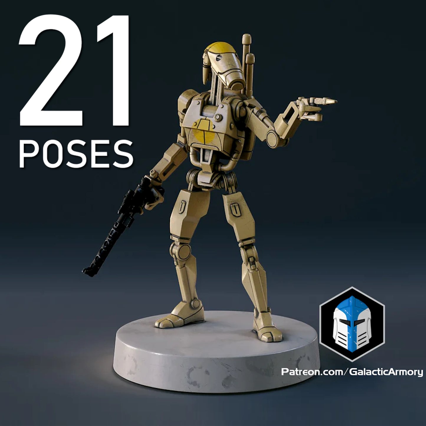 Officer Class Droids - 21 Poses