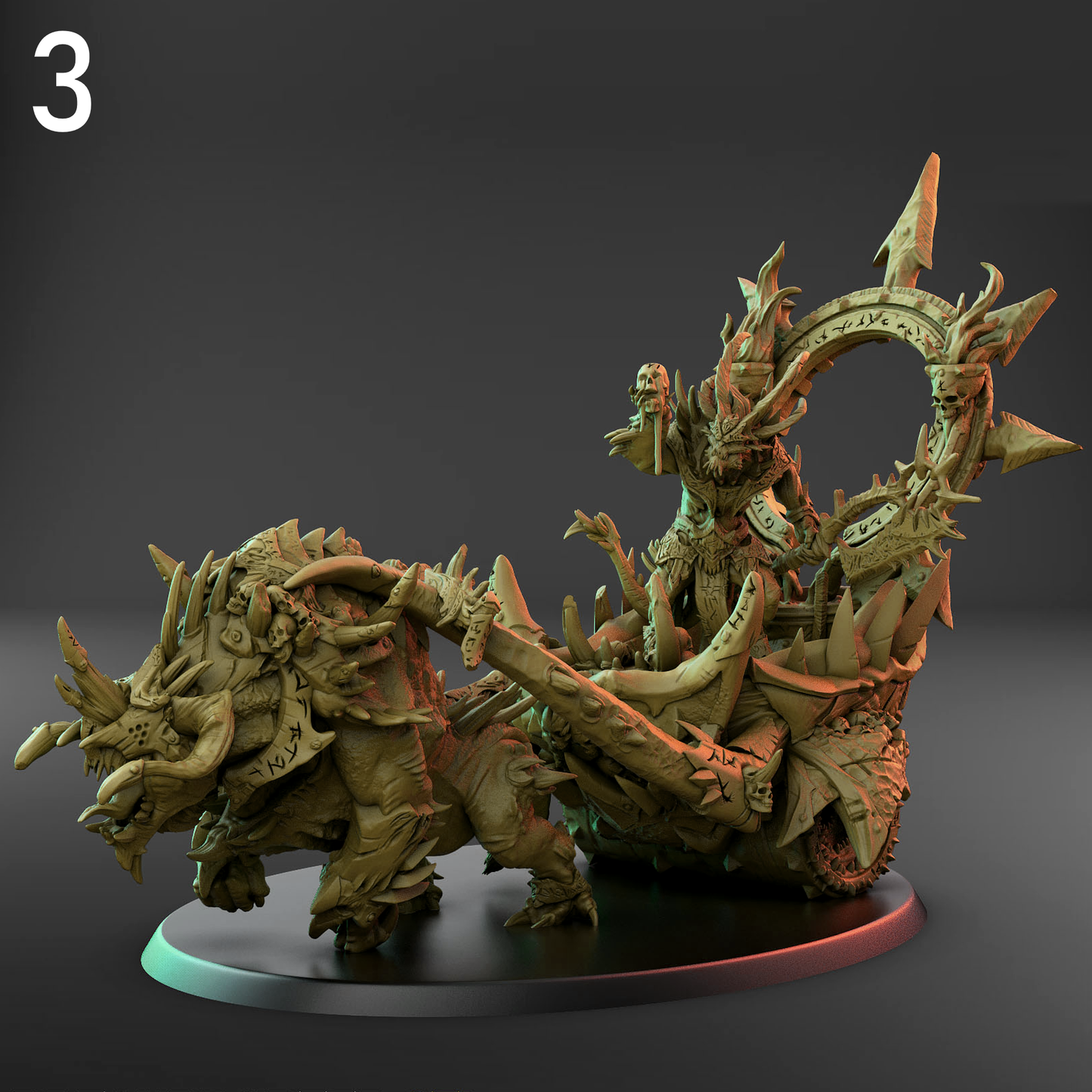 Raging Chariots 120mm Oval Base - Dark Legion