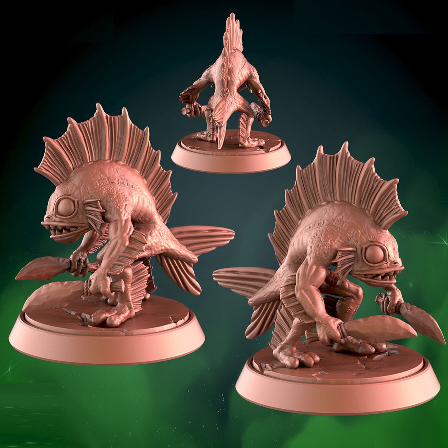 Finned Murloc Attack 25mm Base
