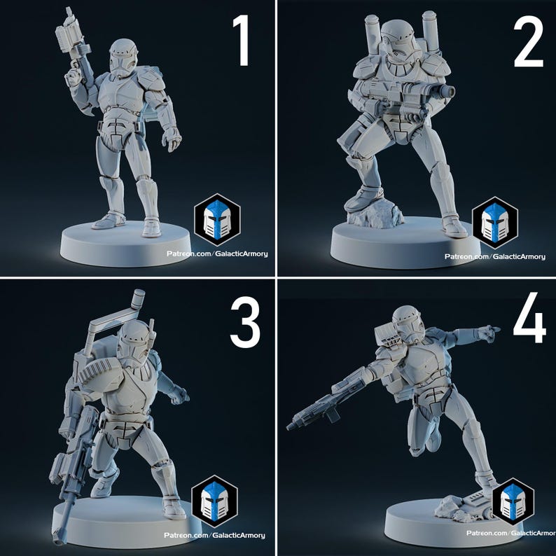 Republic Commanders - 10 Poses