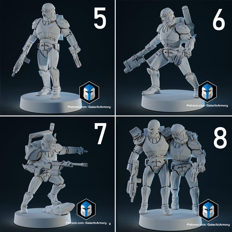 Republic Commanders - 10 Poses