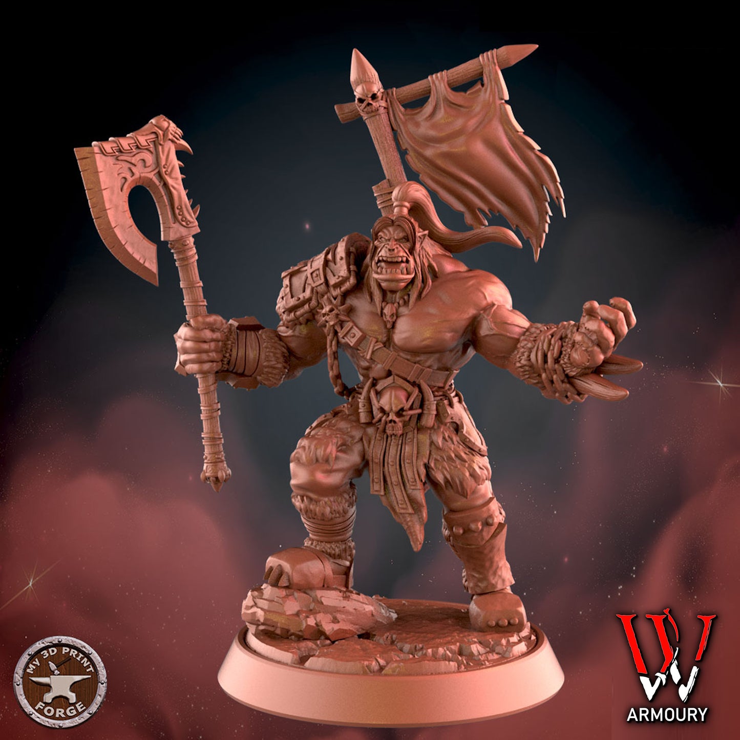 Grommash Hellscream Screaming 32mm Base