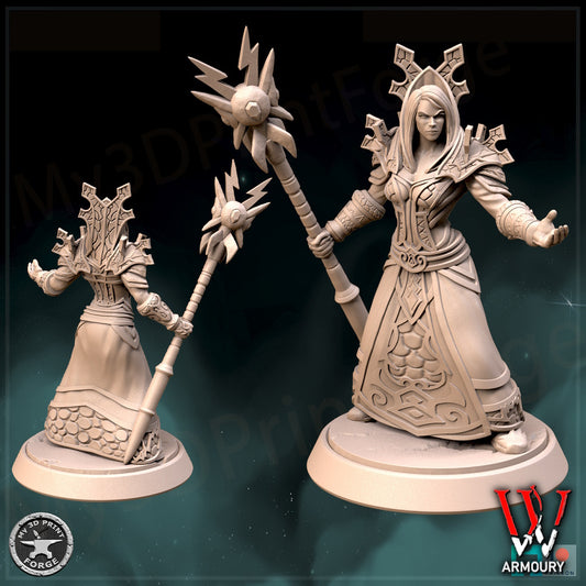Female Human Mage Tier 1 Attack 25mm Base Tabletop Wargaming Miniature