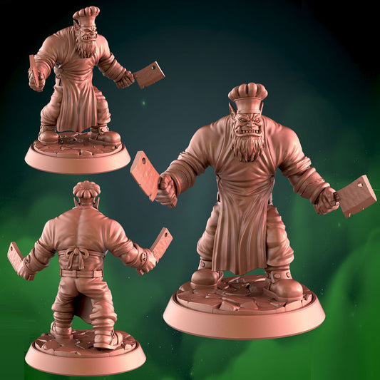 Orc Chef Attack 25mm Base