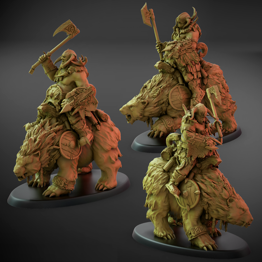 Bjorn Rider Axe Set (90mm Oval Base)