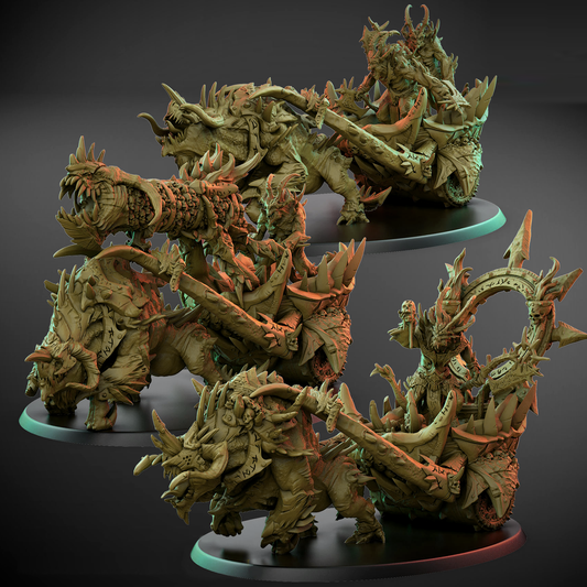 Raging Chariots 120mm Oval Base - Dark Legion