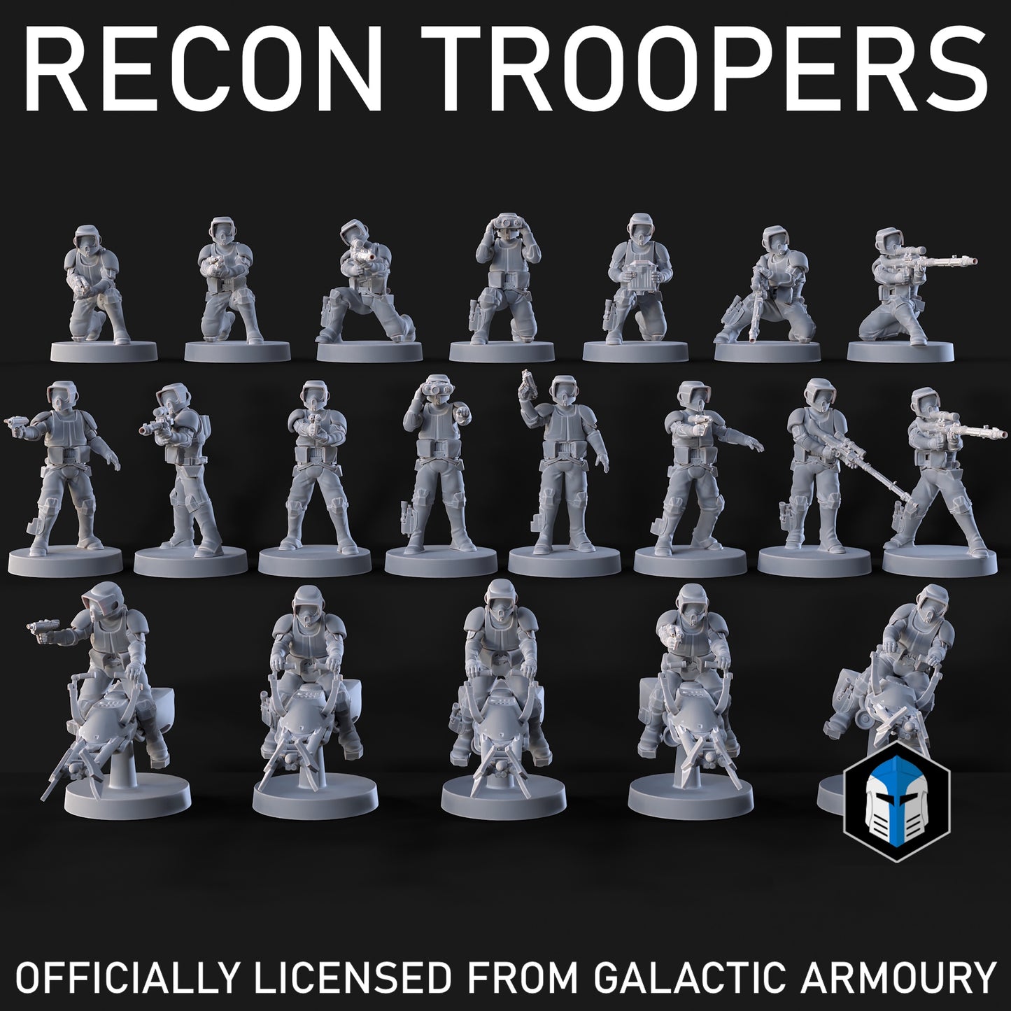 Recon Troopers for Star Wars Legion - 20 Poses Available