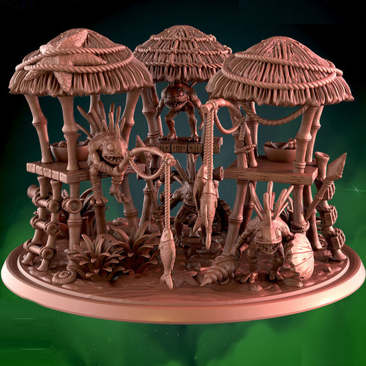 Murloc Fishing Village Diorama 100mm Base