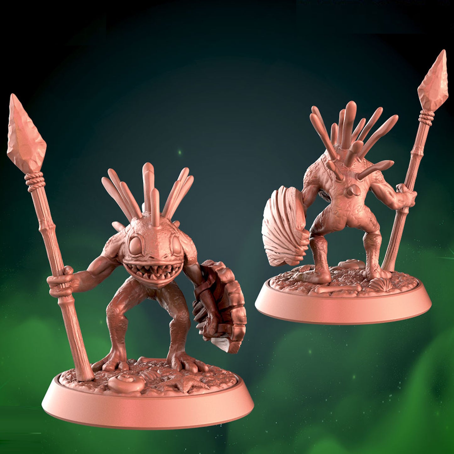 Murloc Spear Standing 25mm Base
