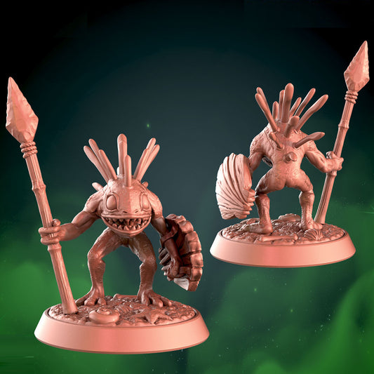 Murloc Spear Standing 25mm Base