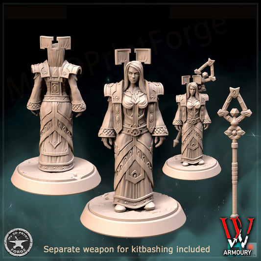 Female Human Priest Tier 1 25mm Base Tabletop Wargaming Miniature