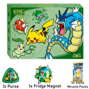 Pokemon Chinese Dragon Boat Festival box contents including booster packs pouch and magnet