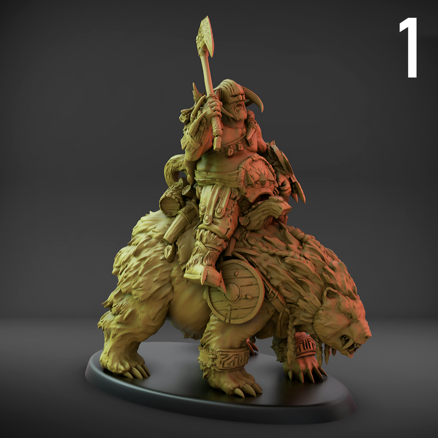 Bjorn Rider Axe Set (90mm Oval Base)
