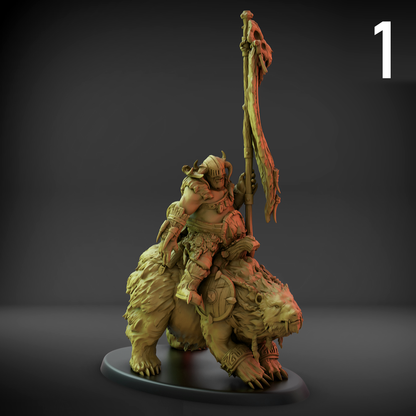 Bjorn Rider Leader Set (90mm Oval Base)