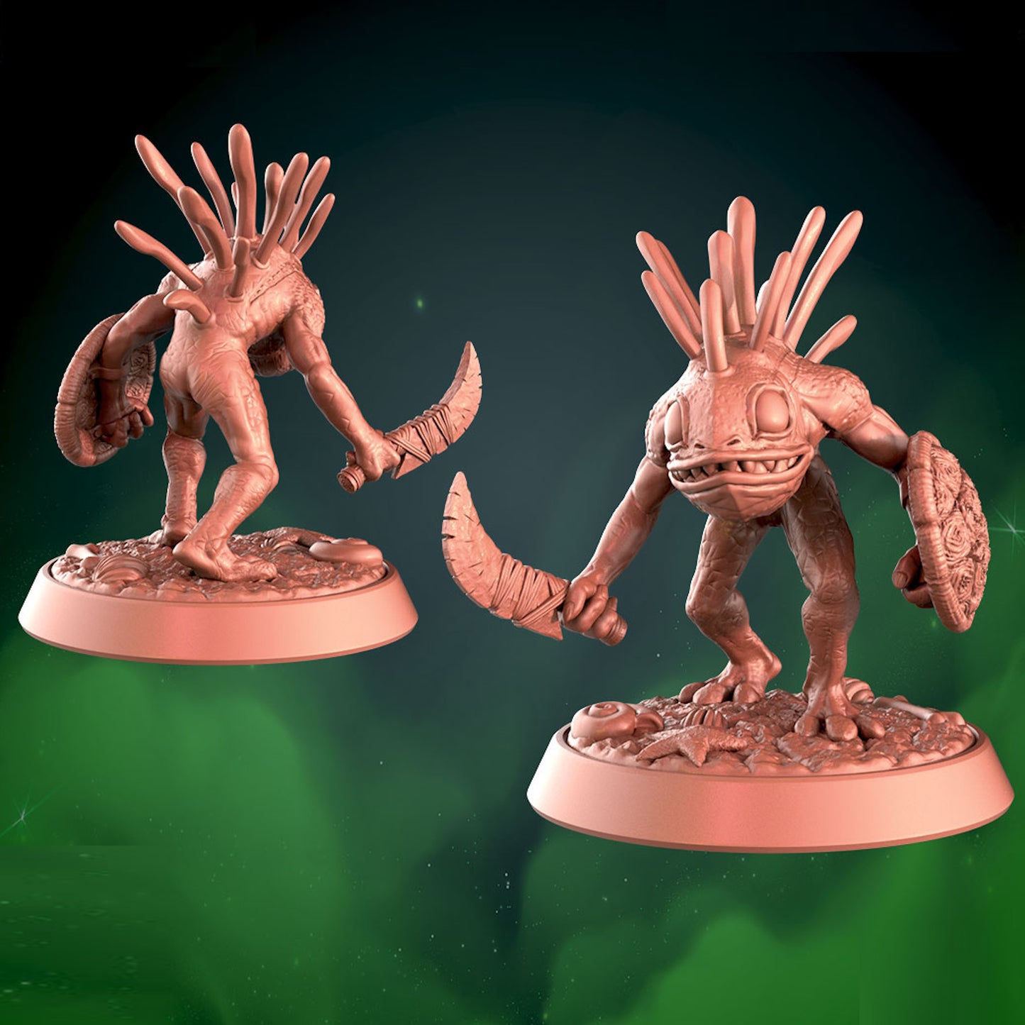 Murloc Sword and Shield 25mm Base