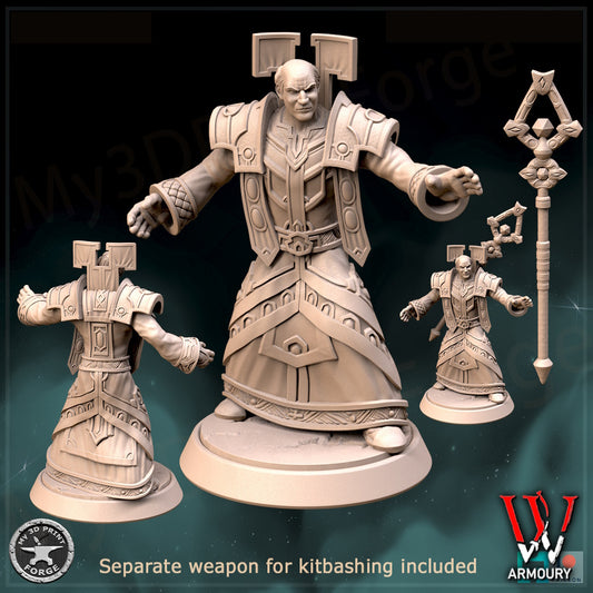 Human Priest Tier 1 Attack 25mm Base Tabletop Wargaming Miniature