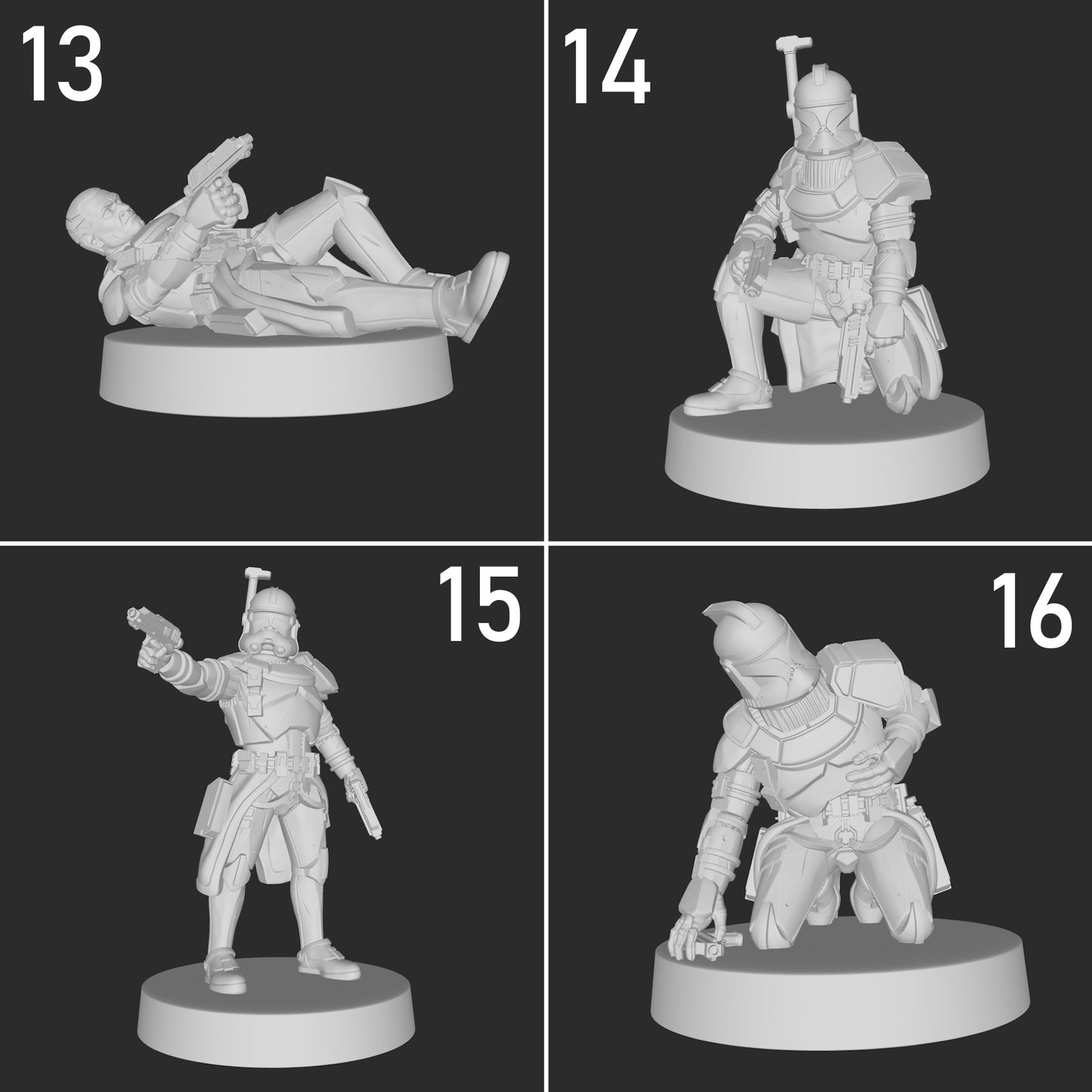 Officer Clone Troopers - 20 Poses