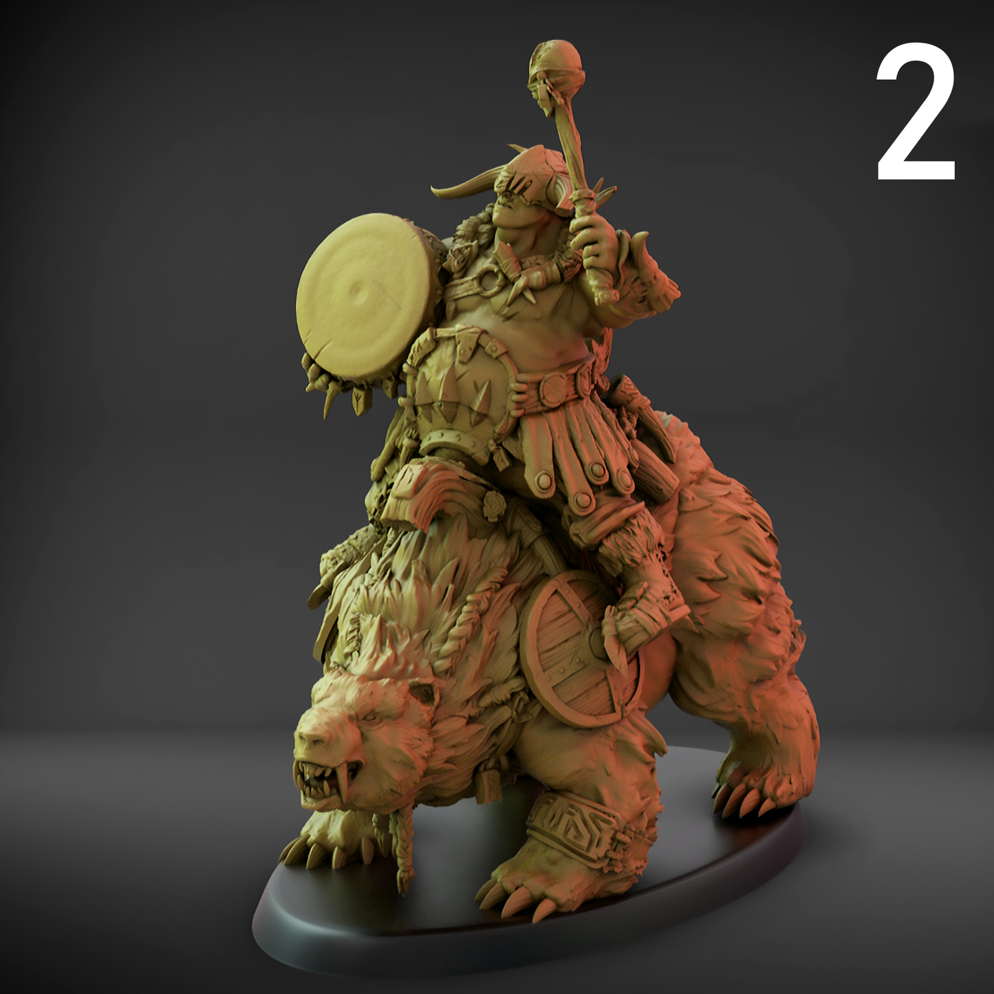 Bjorn Rider Leader Set (90mm Oval Base)