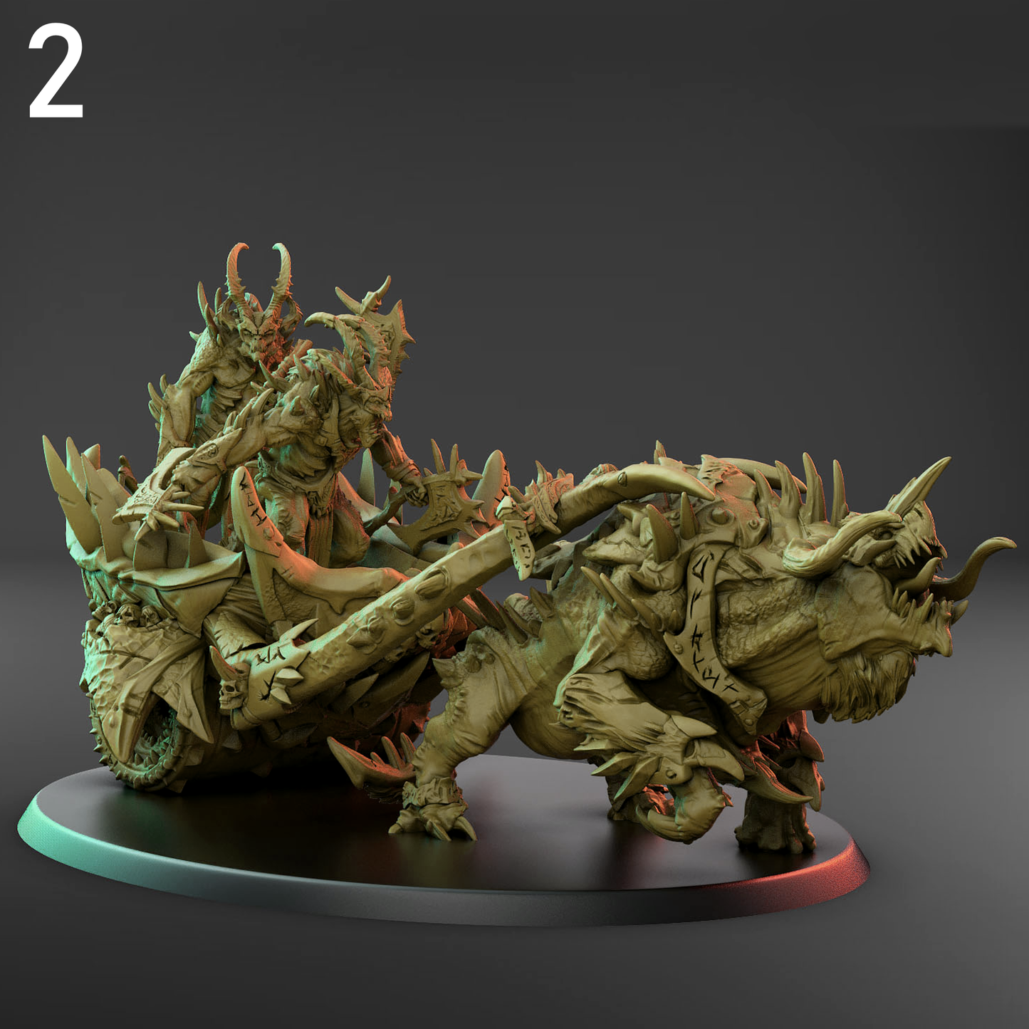 Raging Chariots 120mm Oval Base - Dark Legion