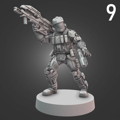 Orbital Drop Shock Troopers for Halo Flashpoint - 12 Poses Available