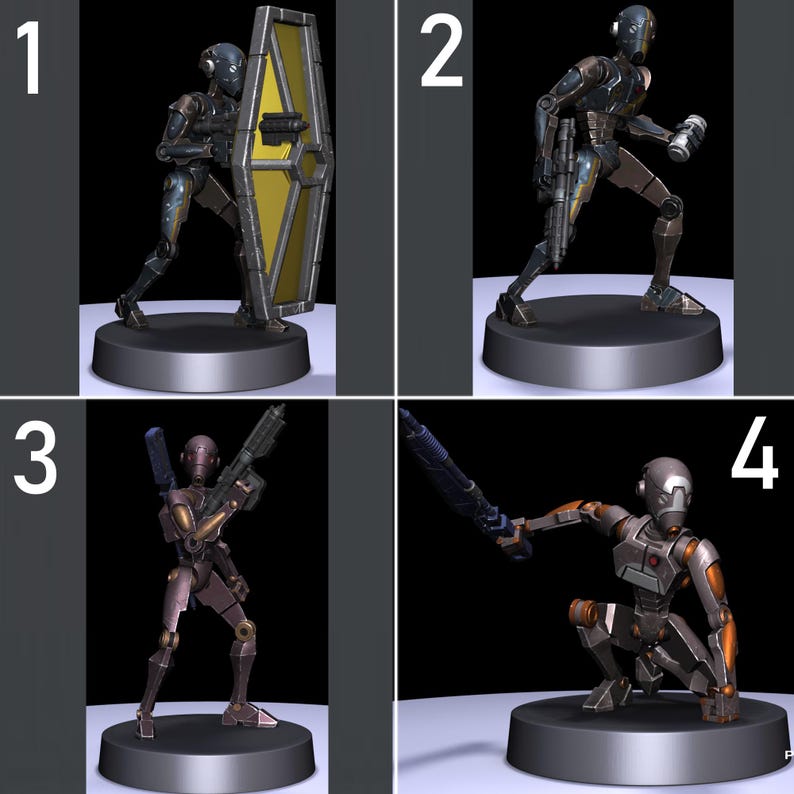 BX Shield Droids - 10 Poses