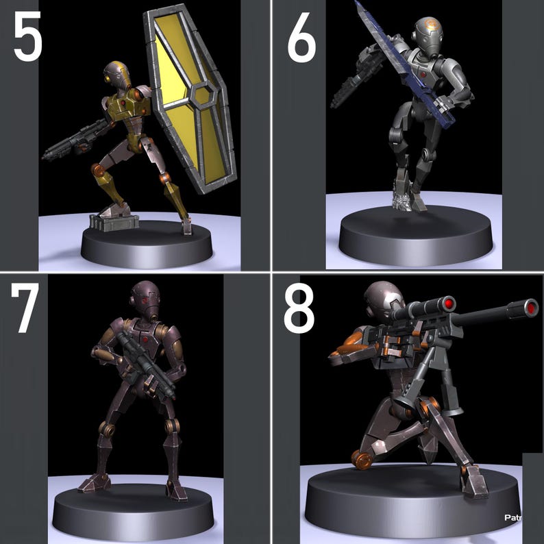 BX Shield Droids - 10 Poses