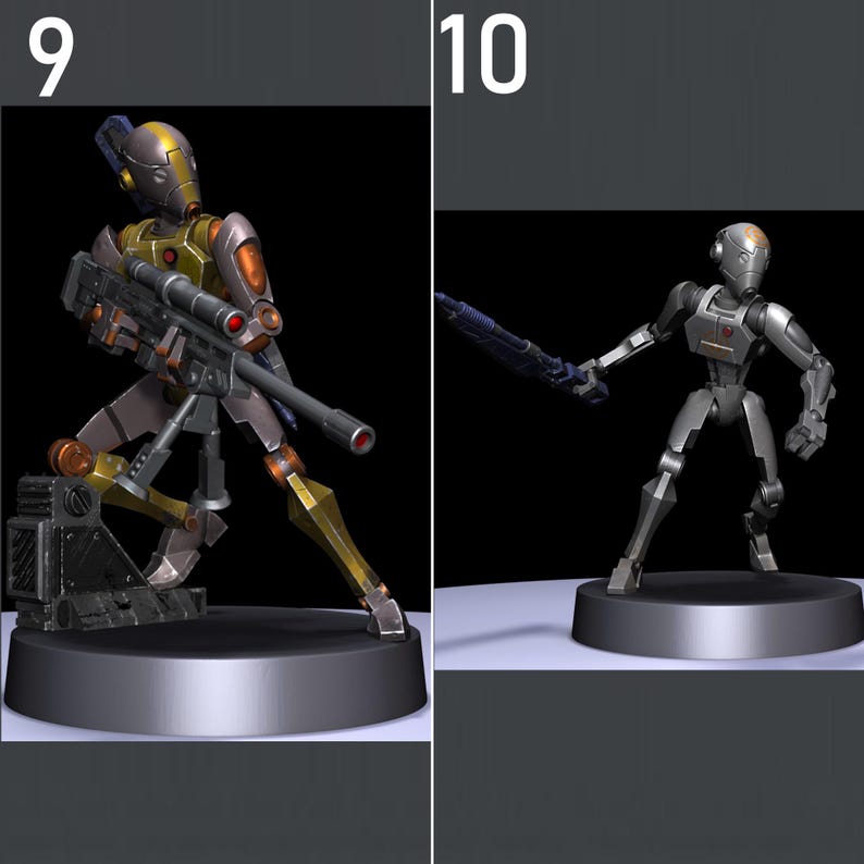 BX Shield Droids - 10 Poses