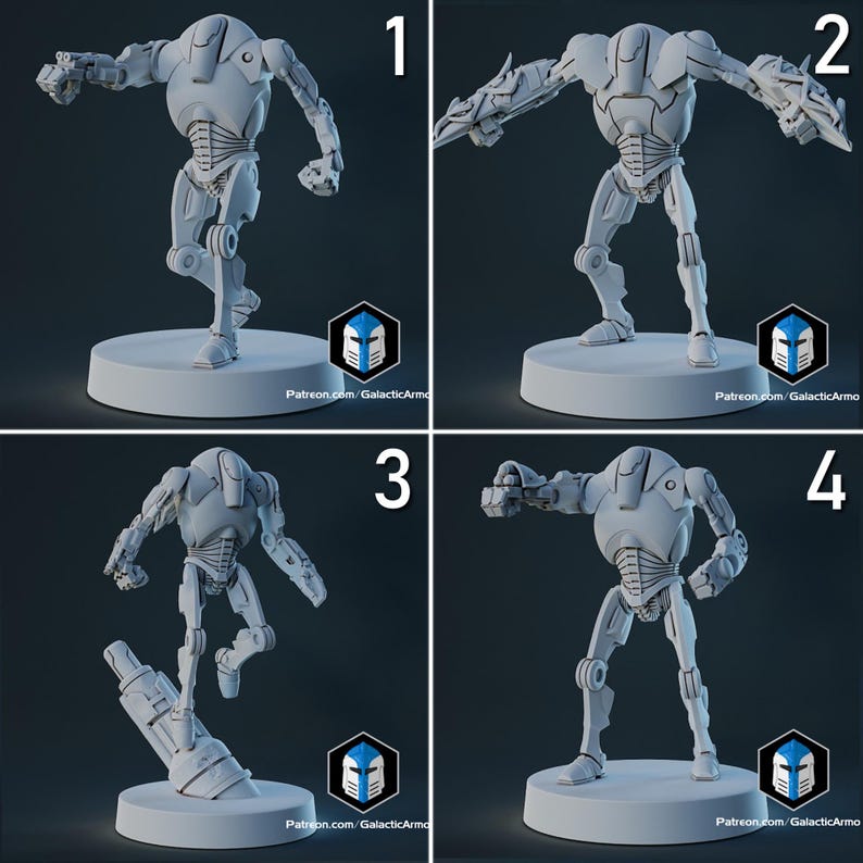 B-2 Droids - 12 Poses