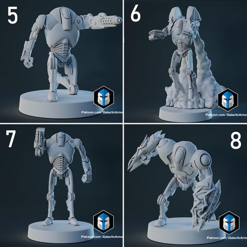 B-2 Droids - 12 Poses