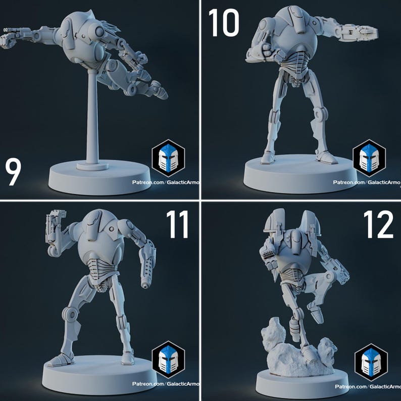 B-2 Droids - 12 Poses