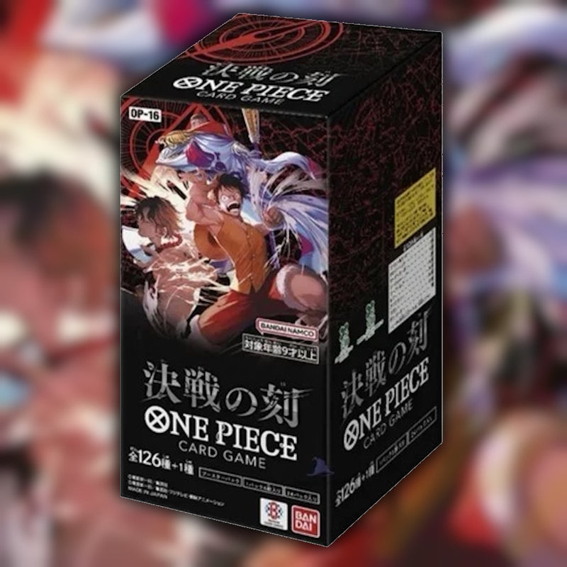 One Piece OP-16 The Time of Battle Japanese Booster Box - factory sealed front artwork