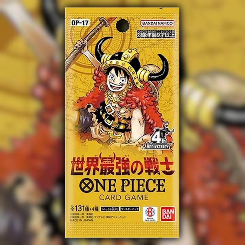 One Piece OP-17 The World's Strongest Warriors Japanese Booster Pack - factory sealed front artwork