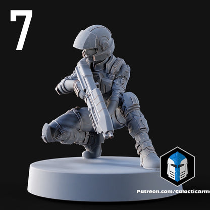 UNSC Marines for Halo Flashpoint - 10 Poses Available