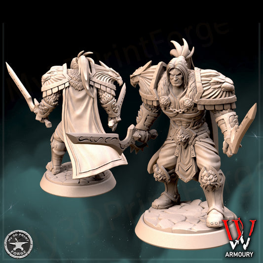 Varian Wrynn Dual Wield 28mm Base Tabletop Wargaming Miniatures