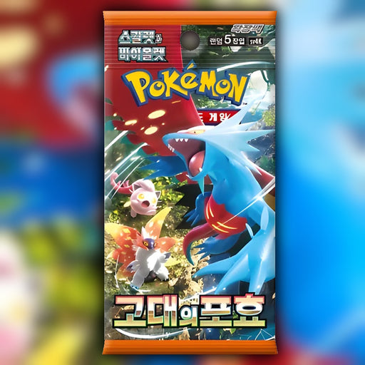 ancient roar pokemon booster box sv4K Korean Pack Prepare for nightfall and discover a malevolent presence as Pecharunt ex commands the Loyal Three—Okidogi ex Booster Box Prices | Pokemon