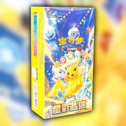 Pokémon trading card game box with colorful design on a blurred background starry crystal booster box